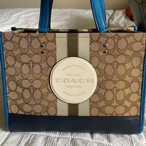 NEW‼️ Blue and Tan Coach Purse